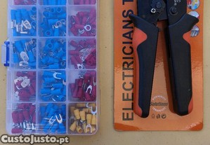 Alicate de cravar terminais eltricos para carros novo na embalagem com caixa de 280 terminais