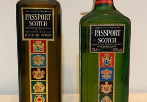 2 garrafas de Whisky Passport Scotch