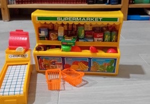 Brinquedo de supermercado com acessórios