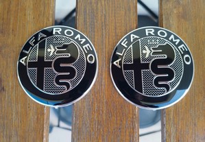 Conjunto de 2 símbolos, emblemas Alfa Romeo preto