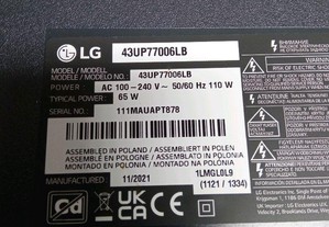 LCD LG para peças 43up77006lb