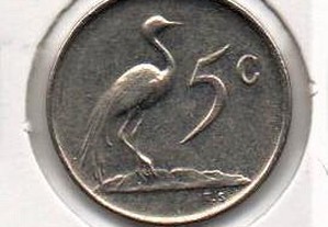 África do Sul - 5 Cents 1969 - bela/soberba