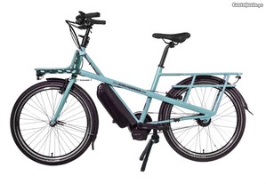 Bicicleta elétrica citadina de carga compacta, roda 24", Jean Fourche