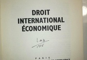 Droit International Économique , 1978