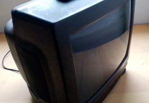 televisão Toshiba 1752TD, de 42 cm, em pleno funcionamento