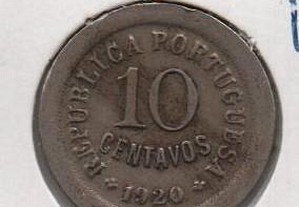 10 Centavos 1920 - mbc+/bela