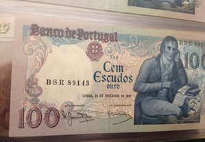 100$00 de MANUEL M. Barbosa du BOCAGE Nova Não Circulada Set 1981