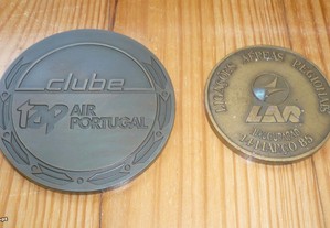 2 Medalhas de Aviação - Antigas