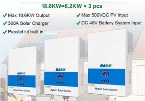 Inversor Hbrido Solar 18.6kw 3 fases 380V MPPT Offgrid, Onda Pura