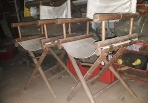 duas cadeiras de realizador dobráveis