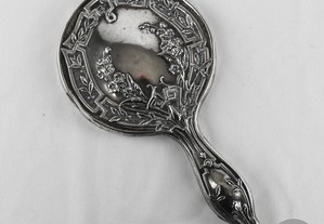 Espelho de mão em prata portuguesa