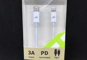 Cabo USB-C (Type-C) para lightning - 3Amp - iPhone / iPad