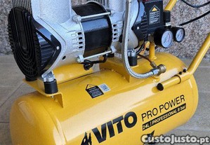 Compressor silencioso sem óleo 24L 2cv 8Bar Vito VICSOS25A
