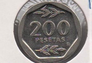 Espanha - 200 Pesetas 1988 - soberba