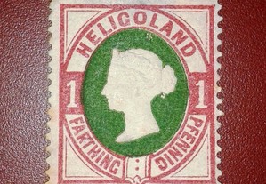 Heligoland stamp, 1875 (value in English/German)