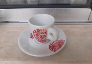 2 chávenas e pires café Sical novos em porcelana.Cup Saucer.