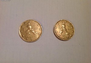 2 moedas de 0.20 cêntimos- Itália 2002 - portes incluidos