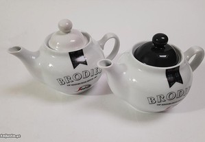 Conjunto Bules Chá Café Brodies Branco Porcelana SPAL Vintage