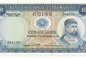 Espadim - Nota de 100$00 de 1971 - Guiné