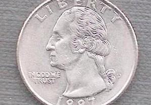 Moeda USA - 1/4 Dollar Década 1990