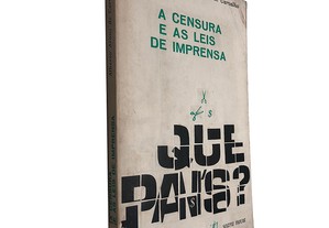 A Censura e as leis de imprensa - Alberto Arons de Carvalho