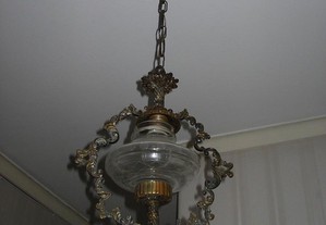 Candeeiro / Lanterna Anos 40 em Bronze, Vintage