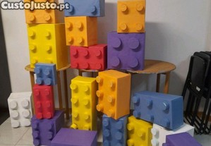Decoração Festas Aniversário Caixas LEGOs decorativos caixas decoração e sinais festa Aniversário