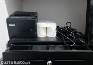 Conjunto POS, PC Touchscreen + Gaveta + Impressora