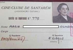 Cartão de Sócio - Cine-Clube de Santarém