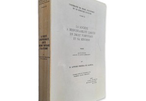 La Société a Responsabilité Limitée en Droit Portugais et sa Réforme (Paris II) - M. António Pereira de Almeida