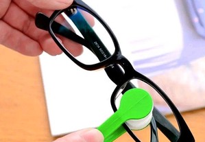 Mini escova microfibras limpador de oculos