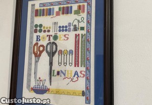 quadro de costura em ponto de cruz