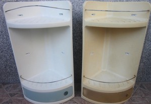 estante prateleira de casa de banho com gaveta