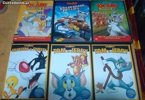 lote dvds originais espetáculo tom e jerry e looney tunes e amigos 