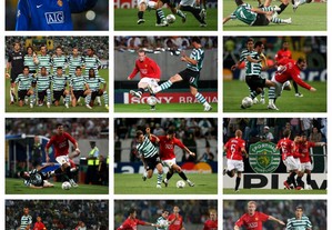 Lote de 46 fotografias do jogo Sporting vs Manchester United (Champions League 2007/08)