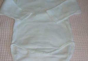 Body de bebé 3 meses 100% algodão (manga comprida)