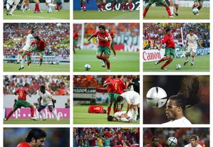 Lote de 124 fotografias do jogo Portugal vs Holanda (Europeu de 2004)