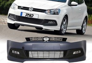 Pára-choques frontal r-line para volkswagen vw polo 09-17
