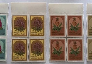 Série 4 quadras selos flores da Madeira - 1981