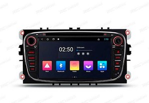 Auto radio android 11 gps ecra tactil 7" para ford preto