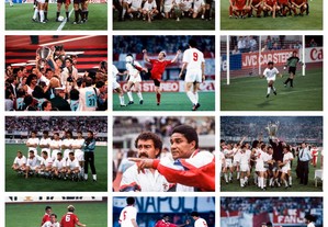 Lote de 90 fotografias do jogo AC Milan vs SL Benfica (Final da Taça dos Campeões Europeus 1990)