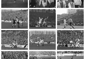 Lote de 37 fotografias do jogo SL Benfica vs Ajax (Taça dos Campeões Europeus 1969)