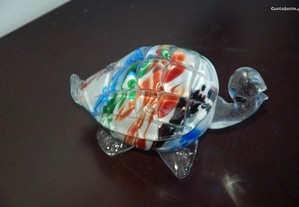 Tartaruga decorativa em vidro Marinha Grande