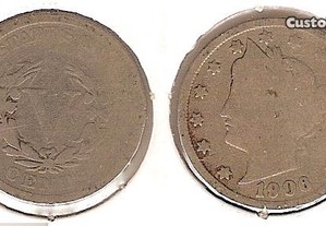 EUA - V Cents 1906 - bc