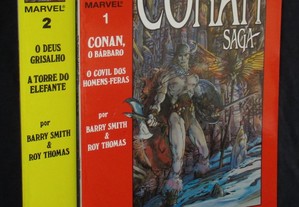 Livros BD Conan Saga volumes 1 e 2 Futura 1988