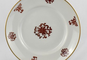 Prato em porcelana Artibus decoração Rouge de fer 