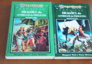 Dragonlance Crónicas Dragões do Alvorecer da Primavera I e II de Margaret Weis e Tracy Hickman