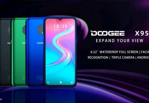 Doogee x95 - Novo, 6.52", câmera tripla