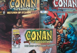 CONAN Return of Styrm 1 2 3 mini série completa Marvel Comics bd Banda Desenhada Americana