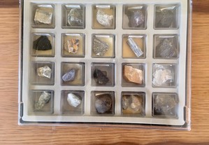 Coleção de 20 amostras de minerais, envio grátis